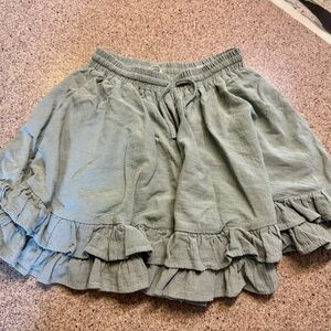 Green Ruffle Skirt